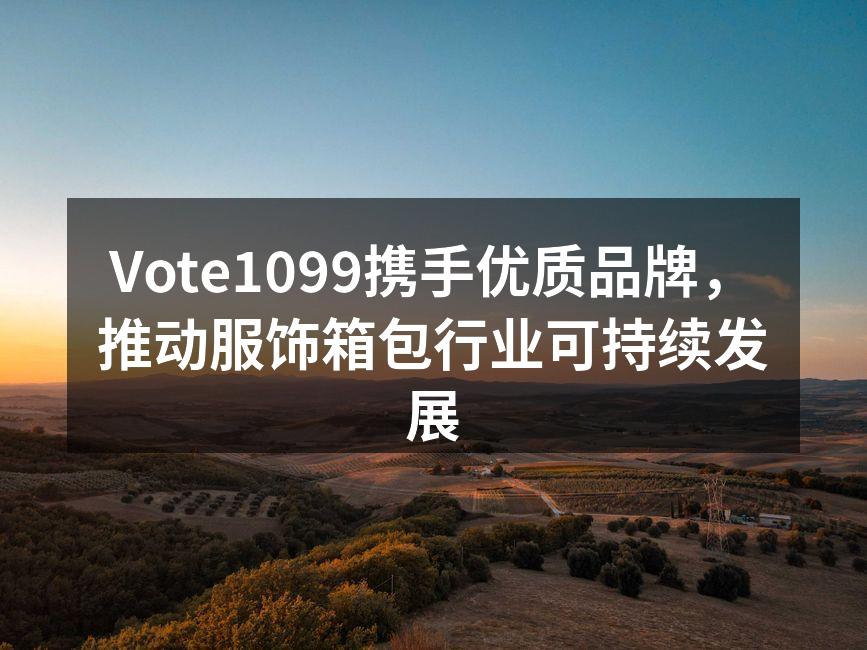 Vote1099携手优质品牌，推动服饰箱